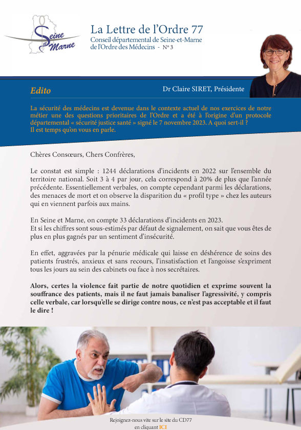 LETTRE DE L'ORDRE