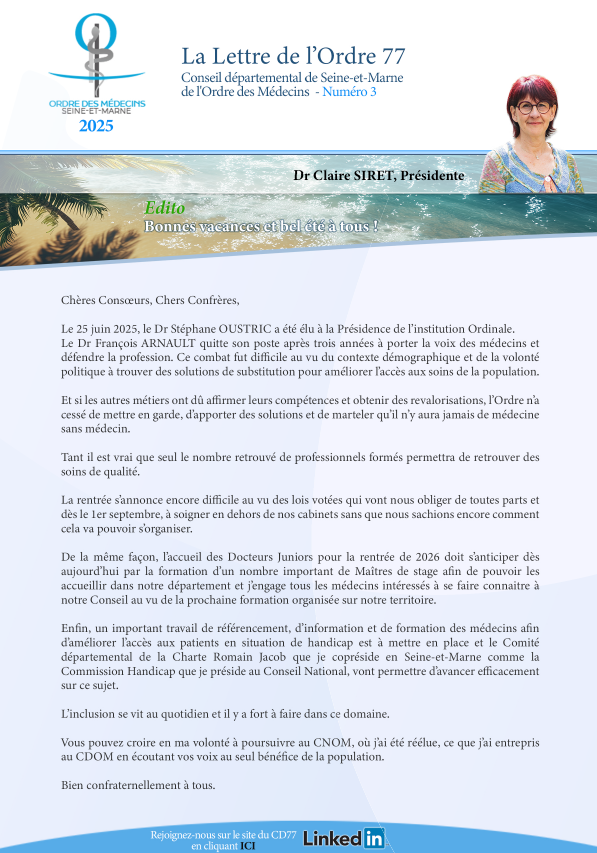 Lettre de l'Ordre N°3