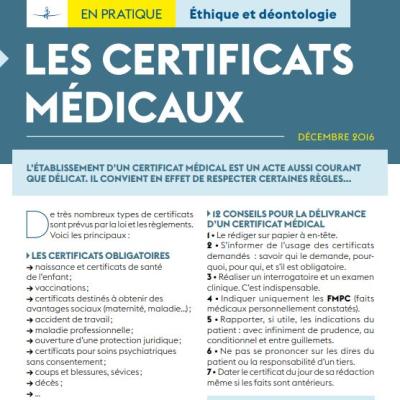 Les certificats médicaux
